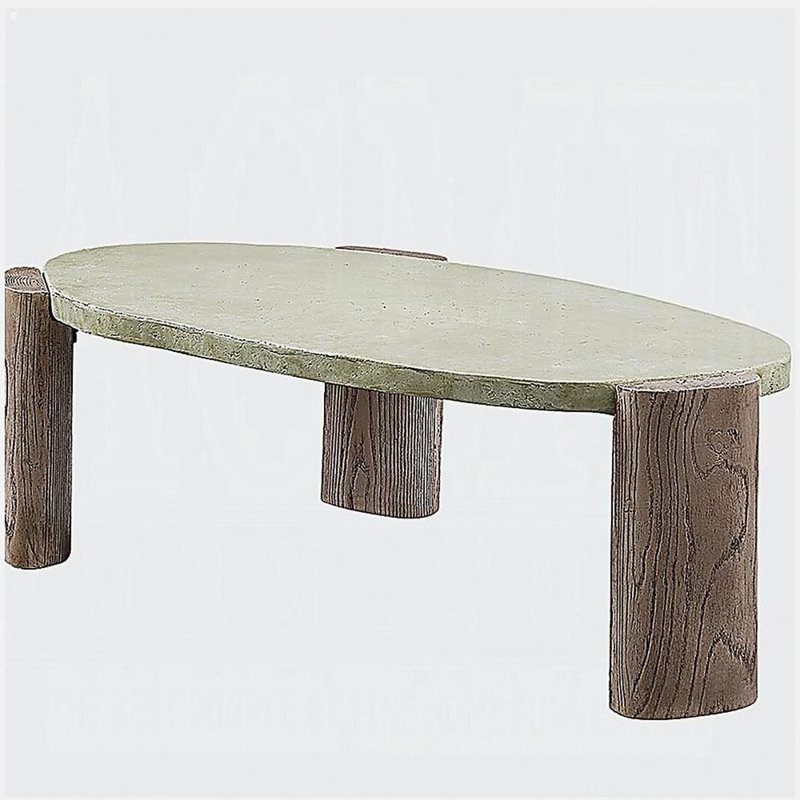 Weathered Gray and Oak Rectangle Coffee Table