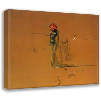 Female Head of Roses by Salvador Dali Gallery Wrapped Canvas