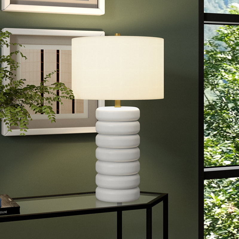 Ceramic Table Lamp, Matte White