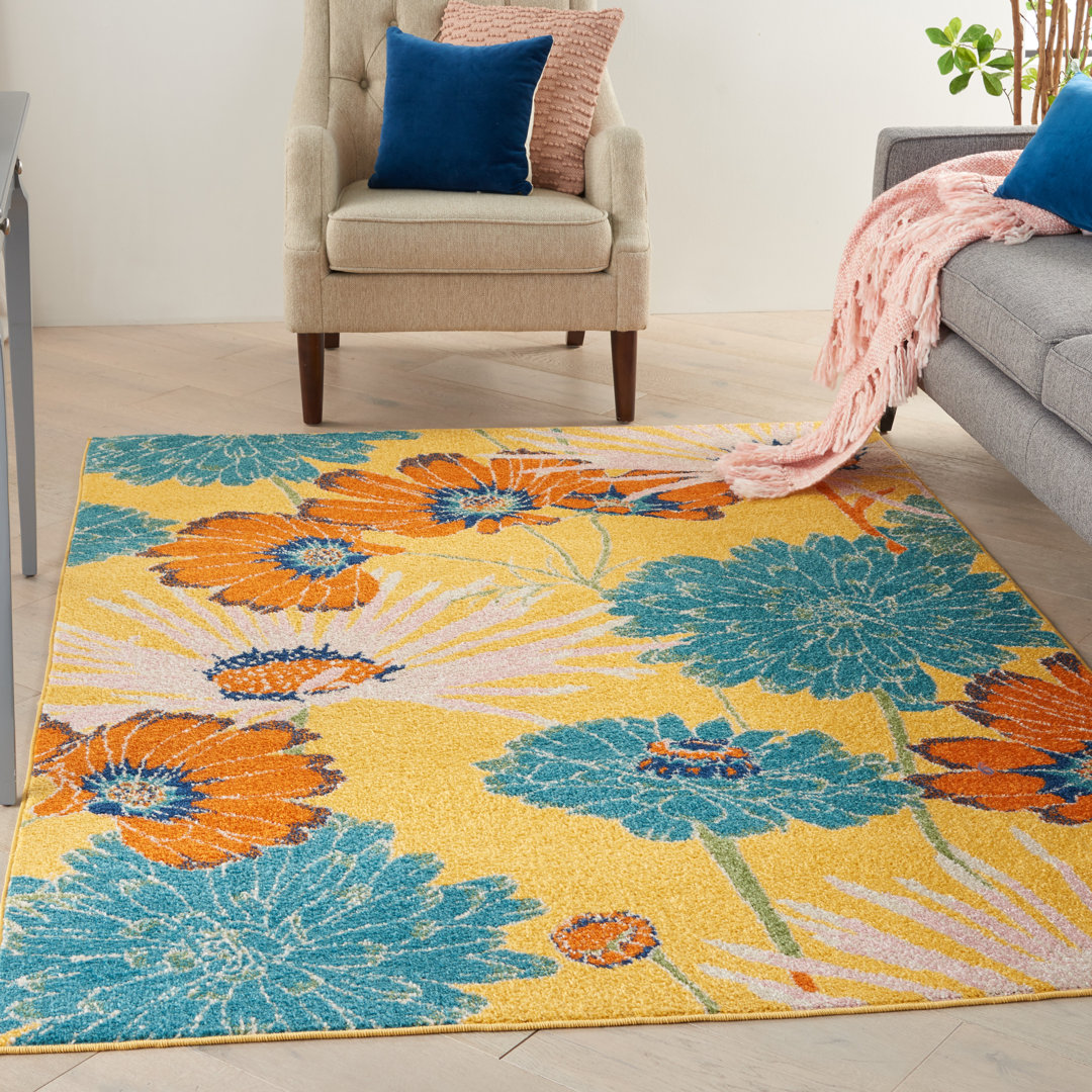 Madisonburg Floral Indoor Rug Winston Porter Rug 