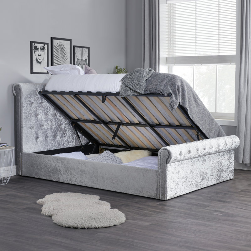 Colorado Upholstered Ottoman Bed, Double (4'6)