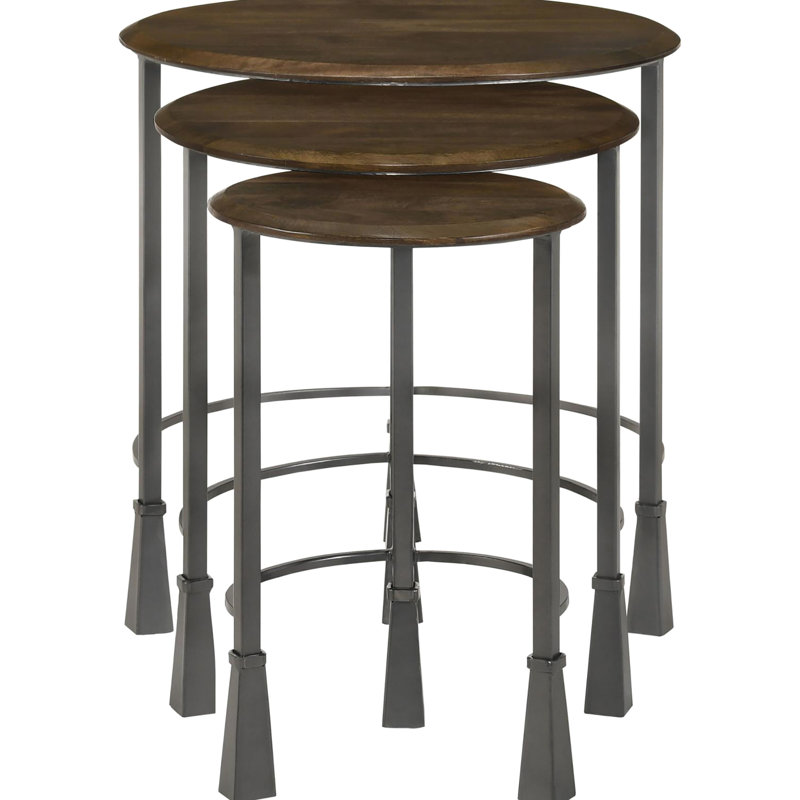 Tables basses en bois de manguier chaud - Pieds en fer bronze industriel à usage domestique