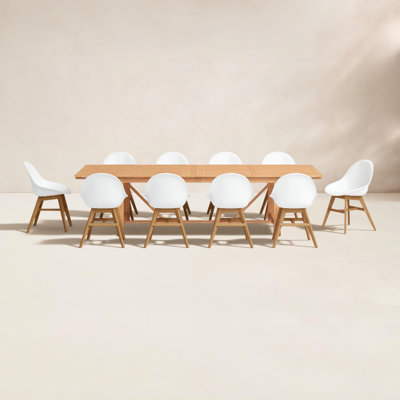 Anautica 118" Eucalyptus Patio Dining Set