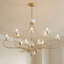 Muse 12-Light Chandelier in French Gold and White Cashmere by Breegan Jane