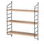 Zynix Étagère murale industrielle moderne 60 cm à 3 niveaux, étagère flottante en bois d'ingénierie et métal noir