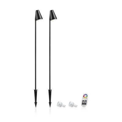 Auraglow Colour Changing IP65 Tall Outdoor Garden Spike Light