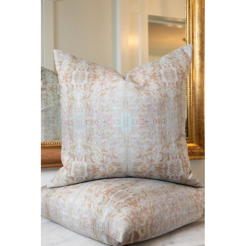 The Gardens Pillow Cover & Insert, Bronze Iris Abstract, 22"H x 22"W, Square
