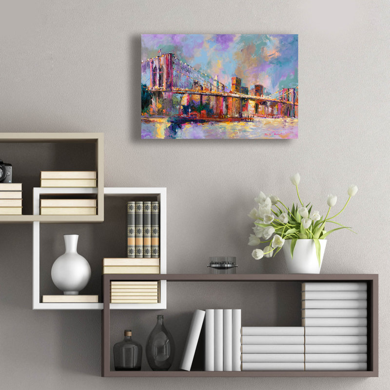 «Brooklyn Bridge» par Richard Wallich, H 16 po x l 24 po x P 0,2 po