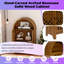 Armoire en bois massif sculpté à la main avec tablette ouverte et 2 portes UnaNoxa