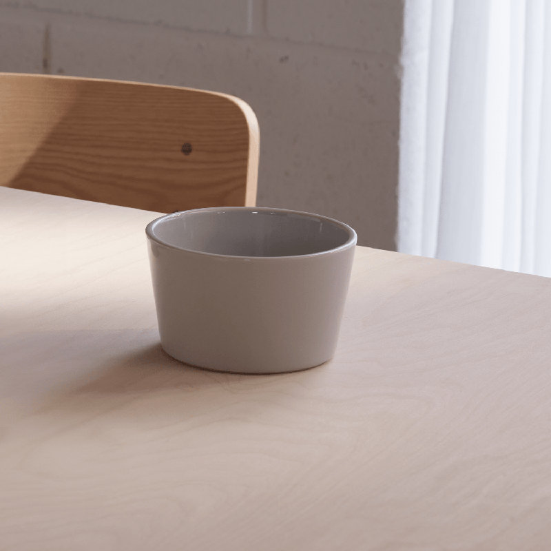 Stoneware Cereal Bowl, Gloss Pale Gray