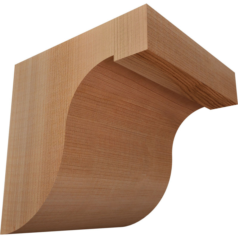 Del Monte Corbel, H 6 po x l 5,5 po x P 6 po, Lisse, Cèdre rouge