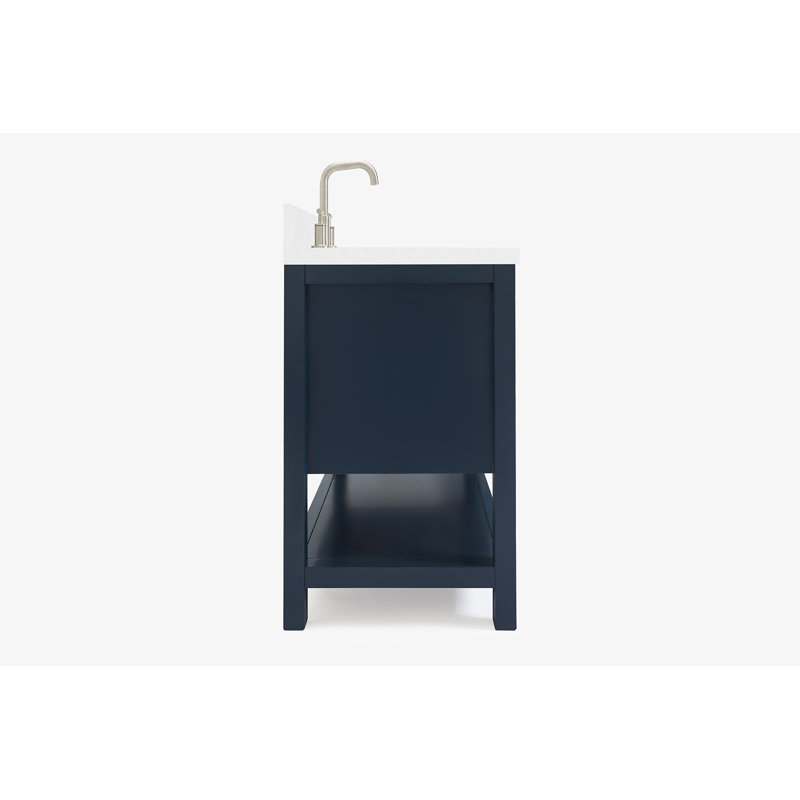 ARIEL Magnolia 60 Single Sink Bathroom Vanity with Top, Midnight Blue