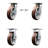 Polyurethane Set with Ball Bearing 2 Swivel Lock and 2 Rigid SCC