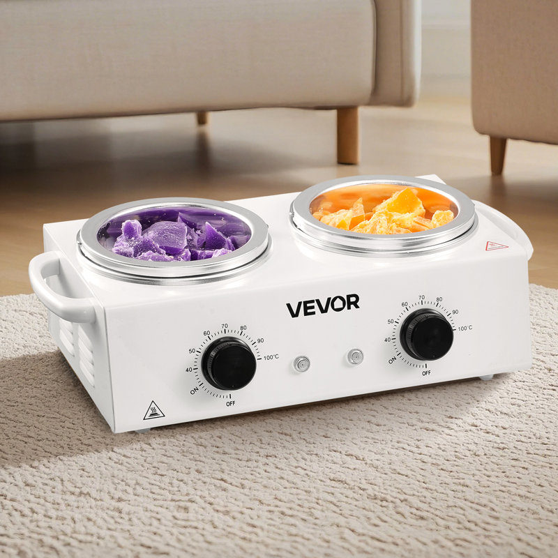 Double Wax Warmer 1200ML Professional Dual Wax Heater Pot for Hair Removal
