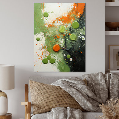 Green And Yellow Abstract Avocado III - Fruits Metal Wall Art