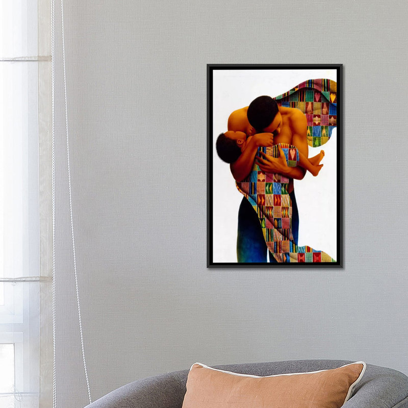 Sheltering Love by Keith Mallett - Gallery-Wrapped Canvas Giclee Print, 26" H x 18" W x 1.5" D, Black Framed Canvas, No Mat