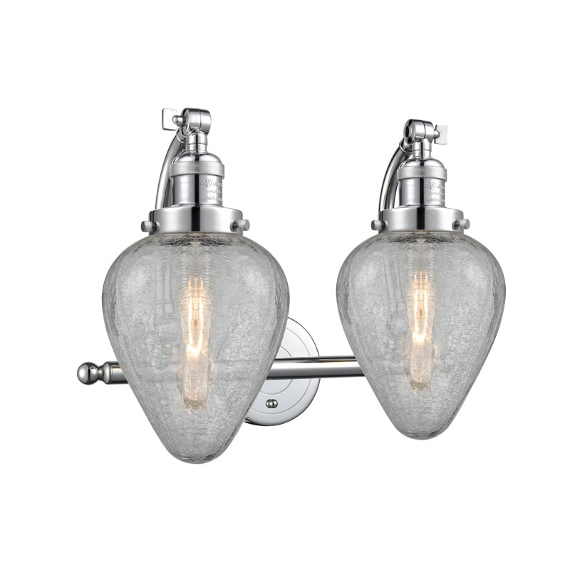 Éclairage pour meuble-lavabo à intensité variable Shauna, Chrome poli, 2 lumières