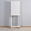 Armoire de rangement pour salle de bain en bois au-dessus de la toilette avec tablette réglable 23,62 x 7,72 x 67,32 po