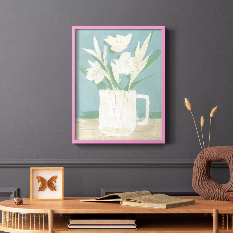 Reproduction encadrée Mute Spring Arrangement III - bois massif, Rose, H 10 po x l 8 po