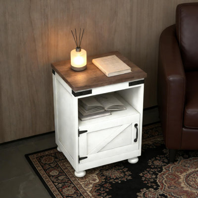 Table de bout Modern Foyer, table d'appoint avec rangement, armoire de chevet