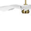 Ventilateur de plafond contemporain Insigna 72 po à six pales en laiton vintage avec pales blanches mates
