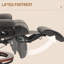 Fauteuil inclinable manuel pivotant, fauteuil inclinable en cuir PU avec repose-pieds pour le salon, brun