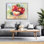 Succulent Apples - Food Green Framed Canvas for Home Decor