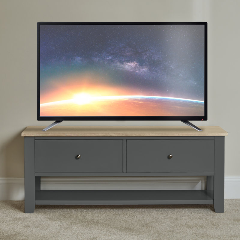 Kohen Unfinished TV Stand for TVs up to 50", Slate Grey