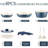8-Piece Blue Ceramic Cookware Set