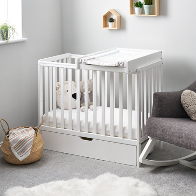 Babybett Bantam mit Schublade, Wickelauflage und Matratze