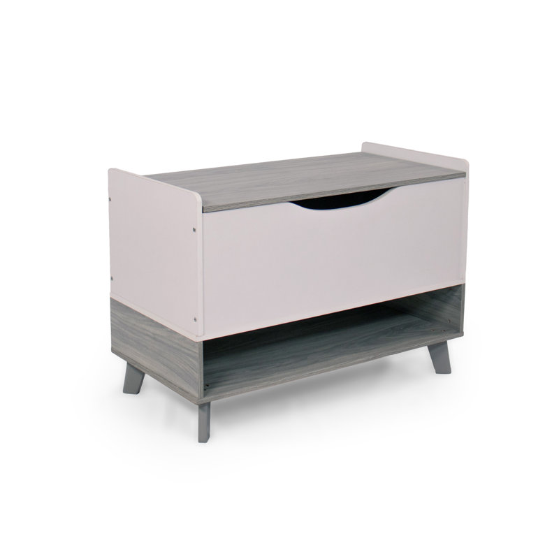 Hewish Mack & Milo™ Toy Box, Gray/White