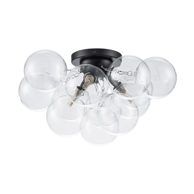 Plafonnier semi-encastré 3 lumières Spoutnik
