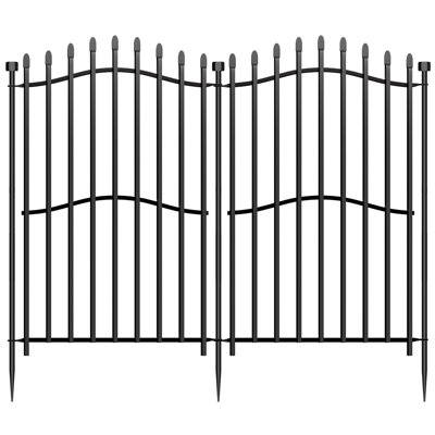 10 Panels Tall No Dig Garden Fence - 40in H x 22.5ft L, Reinforced Square Tube Rustproof Animal Barrier, Decorative Metal Fencing for Yard & Outdoor Dog Pet Play Areas
