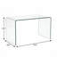 Bureau d'ordinateur 50 "en verre transparent