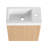 18.5" Wall-Mounted Bathroom Vanity With Resin Sink, Soft Closed Single Door, MDF, Nature Wood-400882575