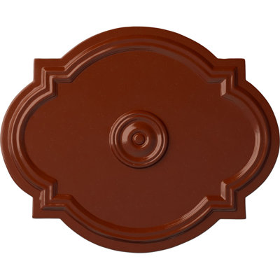Endurathane Waltz Ceiling Medallion, 21 1/4"W x 17 3/8"H x 1"P (Fits Canopies up to 4 1/2"), Hand-Painted Firebrick Finish
