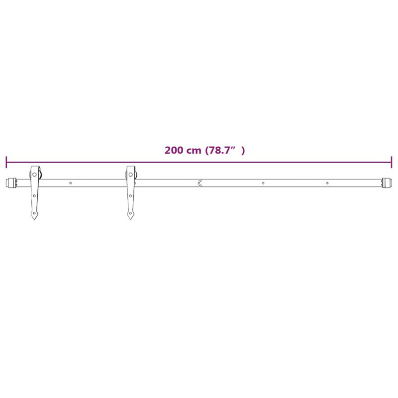 Aferdita Sliding Door Push, 200cm
