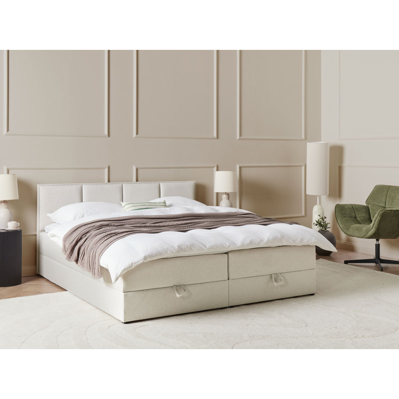 Upholstered Divan Bed, Off White, Super King (6')