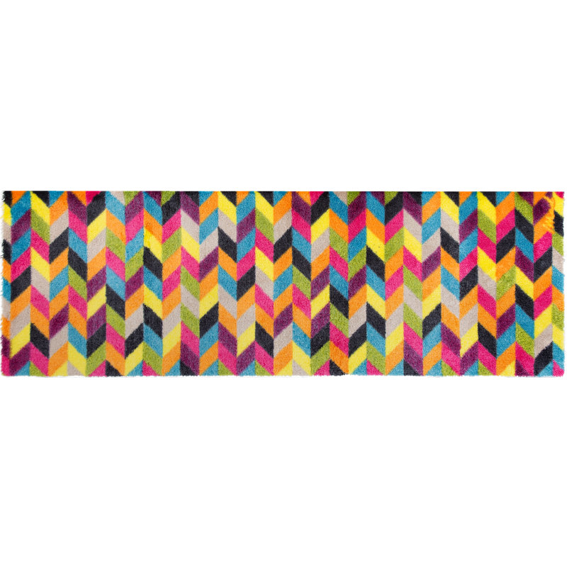 Calvillo Non-Slip Chevron Indoor Doormat