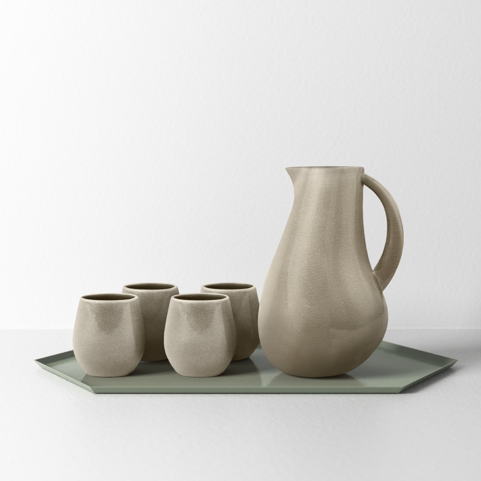 Borgen 72oz. Stoneware Pitcher, Desert