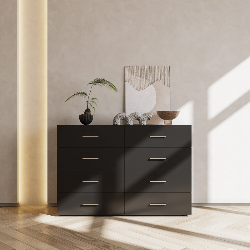 Bezalel 8 - Drawer Storage Cabinet, Black