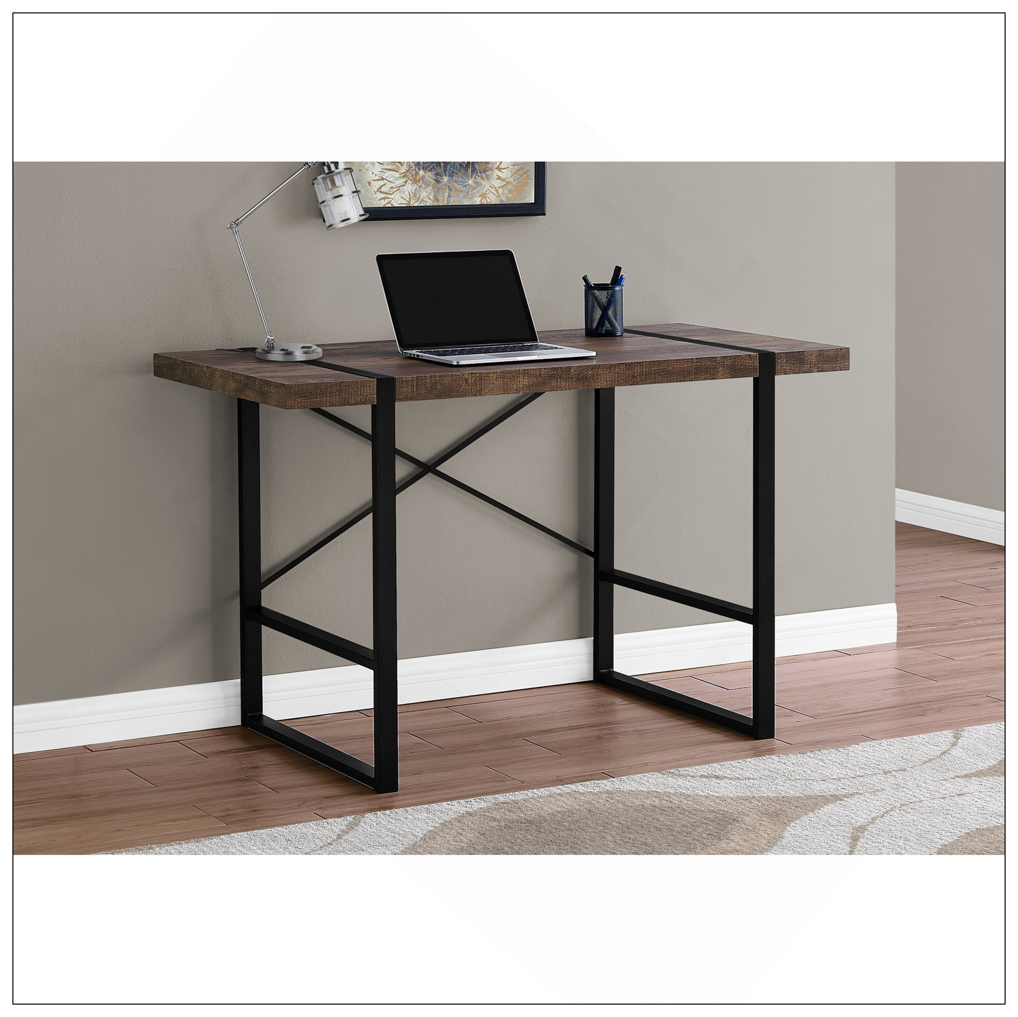 Latitude Run® Modern Industrial Computer Desk For Efficient Home Office ...