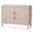 Baxton Studio Nira Faux Shagreen Storage Cabinet - Contemporary 2-Door Accent Sideboard With Sleek Metal Handles, For Entryway Or Living Room