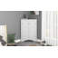 Armoire de rangement triangulaire blanche avec tablettes réglables-843251650