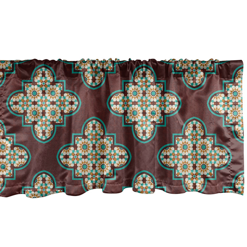 Ensemble de 2 cantonnières Ambesonne Green Camouflage 54 po x 12 po