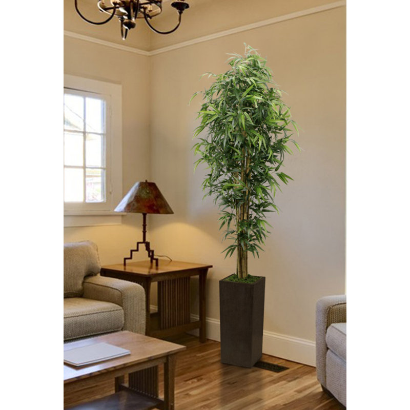 Tall High End Realistic Silk Floor Bamboo Tree in Planter