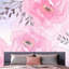 Panneau mural floral rose 8,33 pi x 144 po-88044857