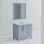 Meuble-lavabo décalé avec comptoir en quartz et miroirs-619229319