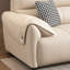 Causeuse-coussin modulaire en cuir véritable blanc crème
