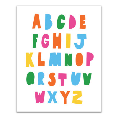 Art sur toile de couleur pour enfant abc Magaw